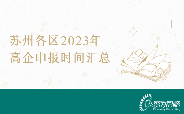 蘇州各區(qū)2023年高新技術(shù)企業(yè)申報(bào)時(shí)間匯總